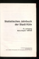 Statistisches Jahrbuch der Stadt Köln / 79. Jahrgang 1994/95