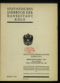 Statistisches Jahrbuch der Hansestadt Köln / 29. Jahrgang 1939