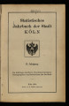 Statistisches Jahrbuch der Stadt Köln / 13. Jahrgang 1924