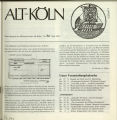 Mitteilungen des Heimatvereins Alt-Köln / Nr. 54, Mai 1984
