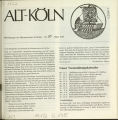 Mitteilungen des Heimatvereins Alt-Köln / Nr. 57, März 1985