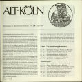 Mitteilungen des Heimatvereins Alt-Köln / Nr. 58, Juni 1985