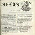 Mitteilungen des Heimatvereins Alt-Köln / Nr. 59, September 1985