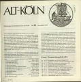 Mitteilungen des Heimatvereins Alt-Köln / Nr. 60, Dezember 1985