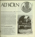 Mitteilungen des Heimatvereins Alt-Köln / Nr. 62, September 1986