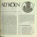 Mitteilungen des Heimatvereins Alt-Köln / Nr. 63, November 1986