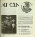 Mitteilungen des Heimatvereins Alt-Köln / Nr. 72, März 1989