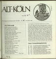 Mitteilungen des Heimatvereins Alt-Köln / Nr. 83, Dezember 1991