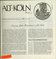 Mitteilungen des Heimatvereins Alt-Köln / Nr. 85, Juni 1992