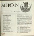 Mitteilungen des Heimatvereins Alt-Köln / Nr. 87, Dezember 1992