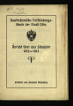 Kaufmännische Fortbildungsschule der Stadt Köln / Bericht über das Schuljahr 1912-1913