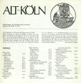 Mitteilungen des Heimatvereins Alt-Köln / Register der Hefte 71-80