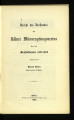 Bericht des Vorstandes des Kölner Männergesangvereins / 1903/04