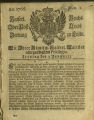 Kaiserliche Reichs-Ober-Post-Amts-Zeitung zu Köln / 1766 (unvollständig)