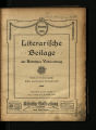 Literarische Beilage der Kölnischen Volkszeitung / 47. Jahrgang 1906