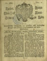 Kaiserliche Reichs-Ober-Post-Amts-Zeitung zu Köln / 1781 (unvollständig)