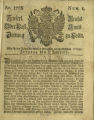 Kaiserliche Reichs-Ober-Post-Amts-Zeitung zu Köln / 1768