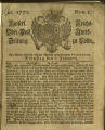 Kaiserliche Reichs-Ober-Post-Amts-Zeitung zu Köln / 1771
