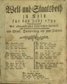 Welt- und Staatsboth zu Köln / 1793 (unvollständig)