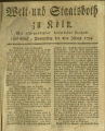Welt- und Staatsboth zu Köln / 1794