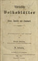 Rheinische Volksblätter für Haus, Familie und Handwerk / 3. Jahrgang 1856