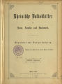 Rheinische Volksblätter für Haus, Familie und Handwerk / 45. Jahrgang 1898