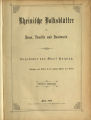 Rheinische Volksblätter für Haus, Familie und Handwerk / 46. Jahrgang 1899