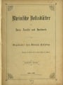 Rheinische Volksblätter für Haus, Familie und Handwerk / 47. Jahrgang 1900
