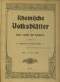 Rheinische Volksblätter für Haus, Familie und Handwerk / 54. Jahrgang 1907