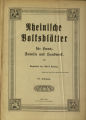 Rheinische Volksblätter für Haus, Familie und Handwerk / 61. Jahrgang 1914