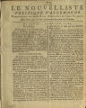 Le nouvelliste politique d'Allemagne / 1784 (unvollst.)