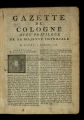Gazette de Cologne / 1758 (unvollständig)