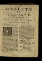 Gazette de Cologne / 1760 (unvollständig)