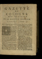 Gazette de Cologne / 1761 (unvollständig)