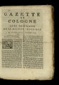 Gazette de Cologne / 1756 (unvollständig)