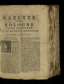 Gazette de Cologne / 1758 (unvollständig)