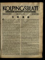 Kolpingsblatt / 30. Jahrgang 1930