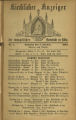 Kirchlicher Anzeiger der evangelischen Gemeinde zu Köln  / 1885
