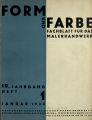 Form und Farbe / 19.1930