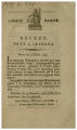 DÉCRET. PRÊT A INTÉRÊT: Décret du 3 Octobre 1789. L'ASSEMBLÉE Nationale a décrété que...