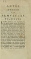 ACTES D'UNION DES PROVINCES BELGIQUES:  [unterz.:] ... dans Notre Assemblée du 30 Novembre 1789