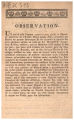OBSERVATION: UN vrai & zélé Patriote, ayant lu avec plaisir le Memoire Judicieux de...