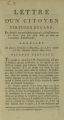 LETTRE D'UN CITOYEN VERTUEUX DE GAND, En réponse aux préalables proposés à Nosseigneurs les...