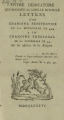 EPITRE DÉDICATOIRE QUI MANQUE AU LIBELLE INTITULÉ LETTRES D'UN CHANOINE PÉNITENTIER DE LA...