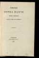 Chiose sopra Dante