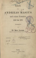 Briefe von Andreas Masius und seinen Freunden 1538 bis 1573