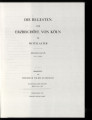 Die Regesten der Erzbischöfe von Köln im Mittelalter / Bd 1