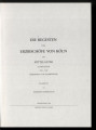 Die Regesten der Erzbischöfe von Köln im Mittelalter / Bd 11