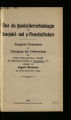 Über die Quecksilberverbindungen der Sozojodol- und p-Phenolsulfosäure