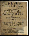 Theses Theologicae Ex Prima Secundae Divi Thomae Aquinatis